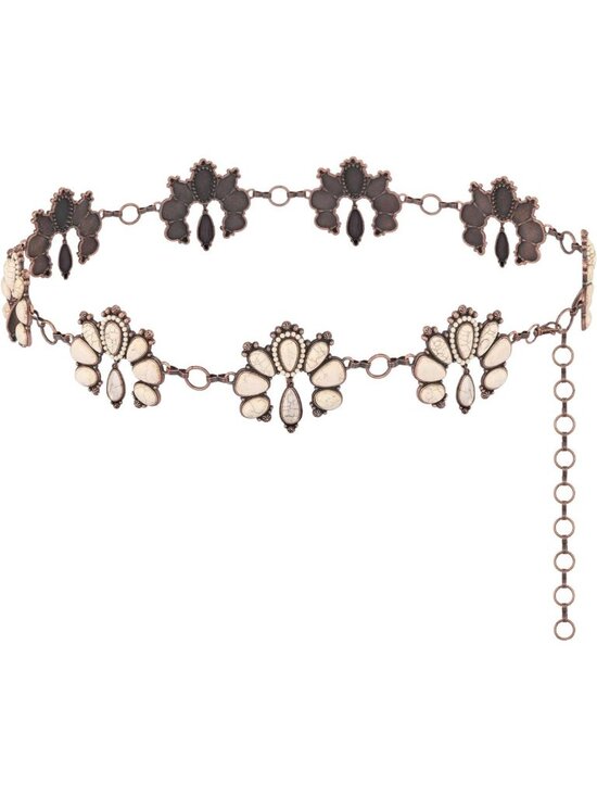 Accessories - Large Western Concho Metal Belt for Women - Rustic Cowgirl Style Accessory